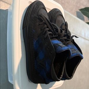 Black and Blue High-Top Sneakers Authentic Louis Vuitton shoes….